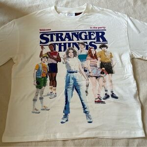 Zara Kids Stranger Things Graphic Tee - Cream